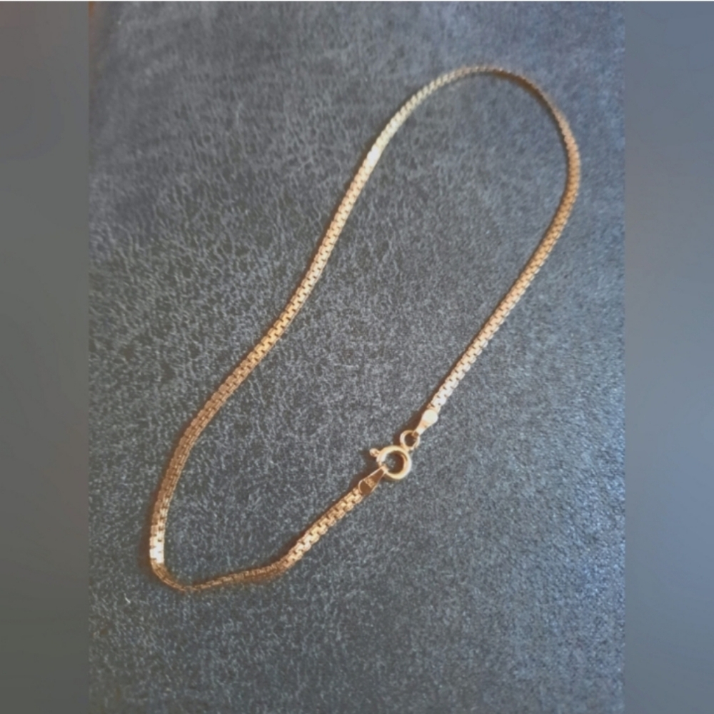 SOLD  Vintage 10k Solid Gold Anklet Bracelet